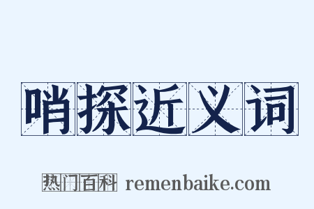 哨探近义词是什么意思的图片